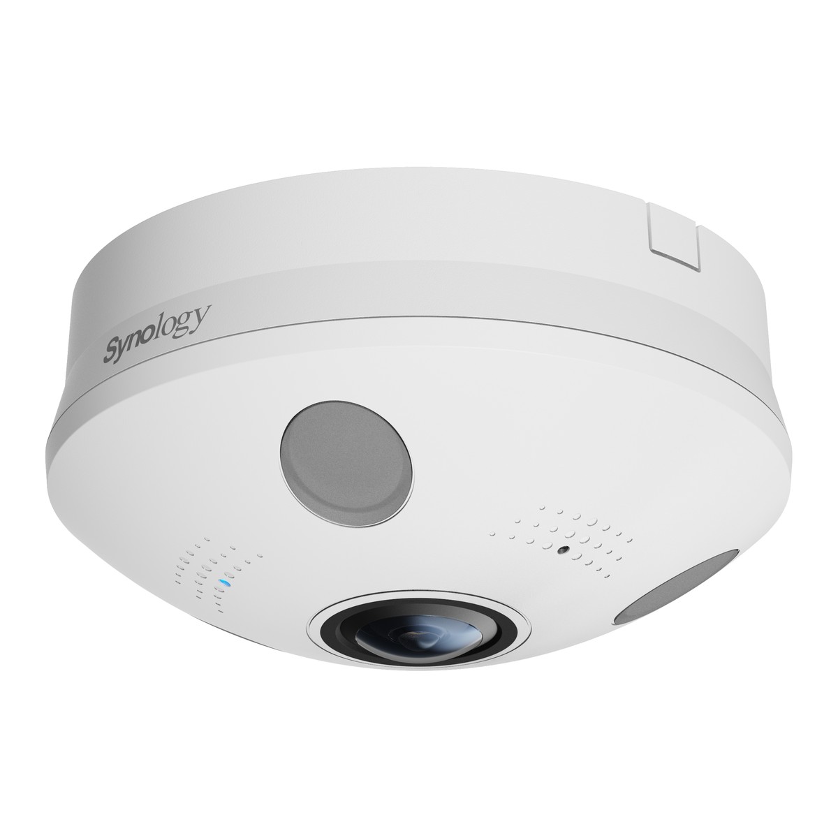 Synology FC600 Fisheye-Kamera, Ansicht von schräg oben wie bei Deckenmontage