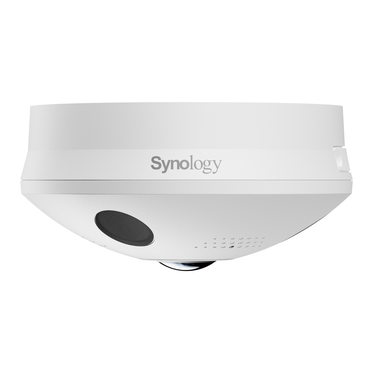 Synology FC600 Fisheye-Kamera, Seitenansicht mit flachem Gehäuse